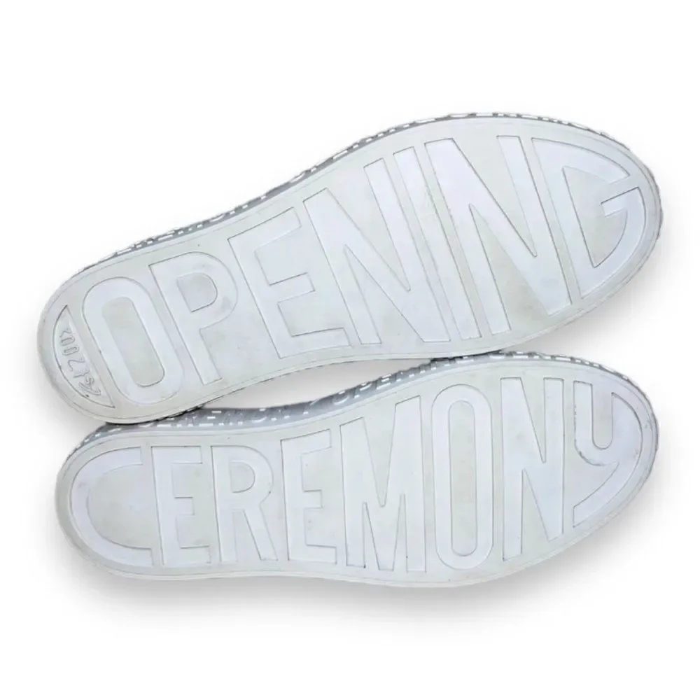 Opening Ceremony Mina Logo Metallic/Black Snake Skin Print‎ Sneakers Women's 6